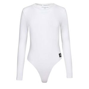 Calvin Klein Logo Patch Long-Sleeve Body Suit
